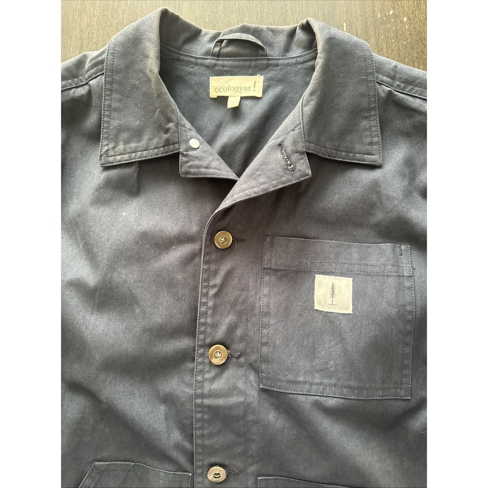 Ecologyst Men's Blue Organic Cotton Chore Utility Jacket Size Large Canada - Picture 2 of 7